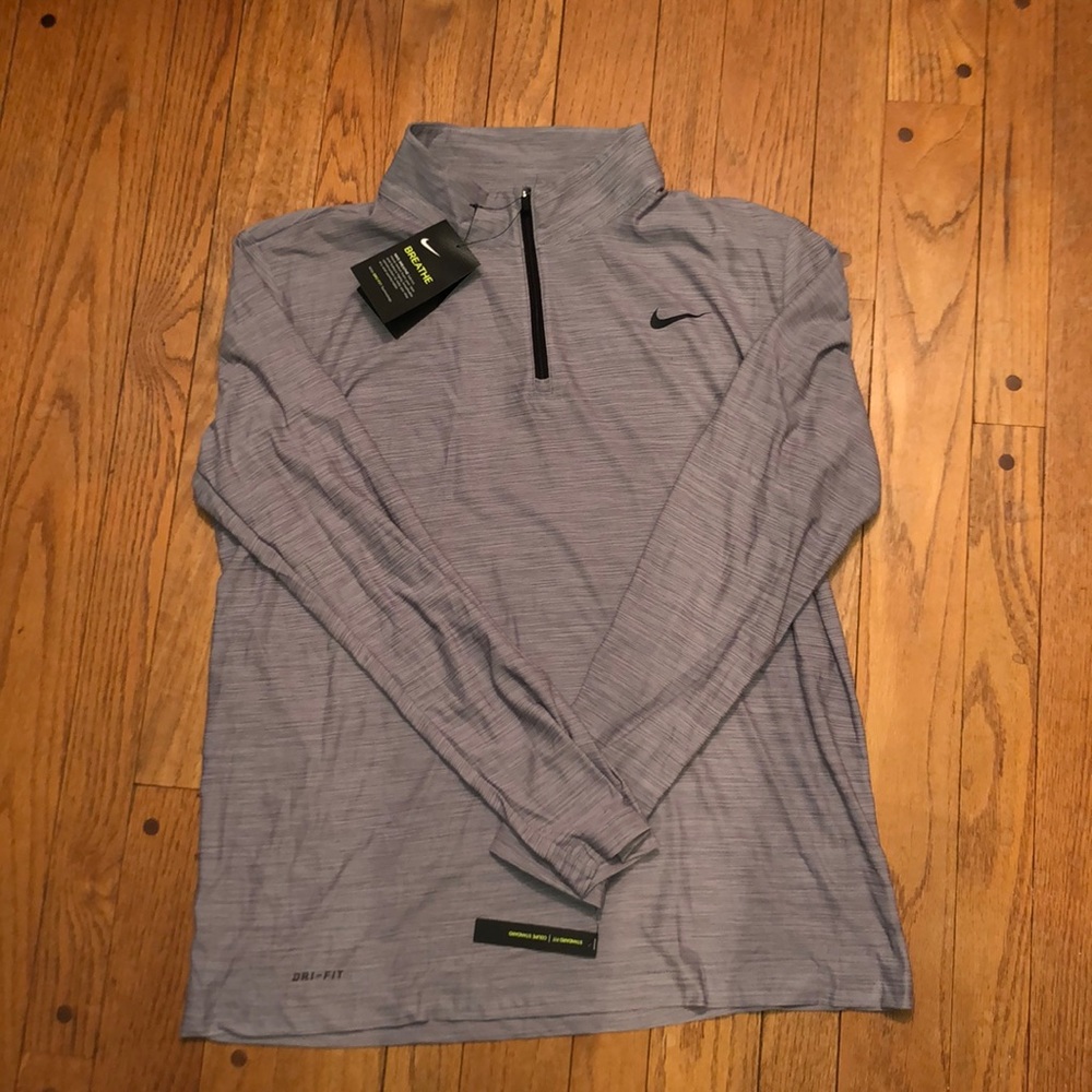 Gray Nike ‘Breathe’ Dry-Fit quarter zip